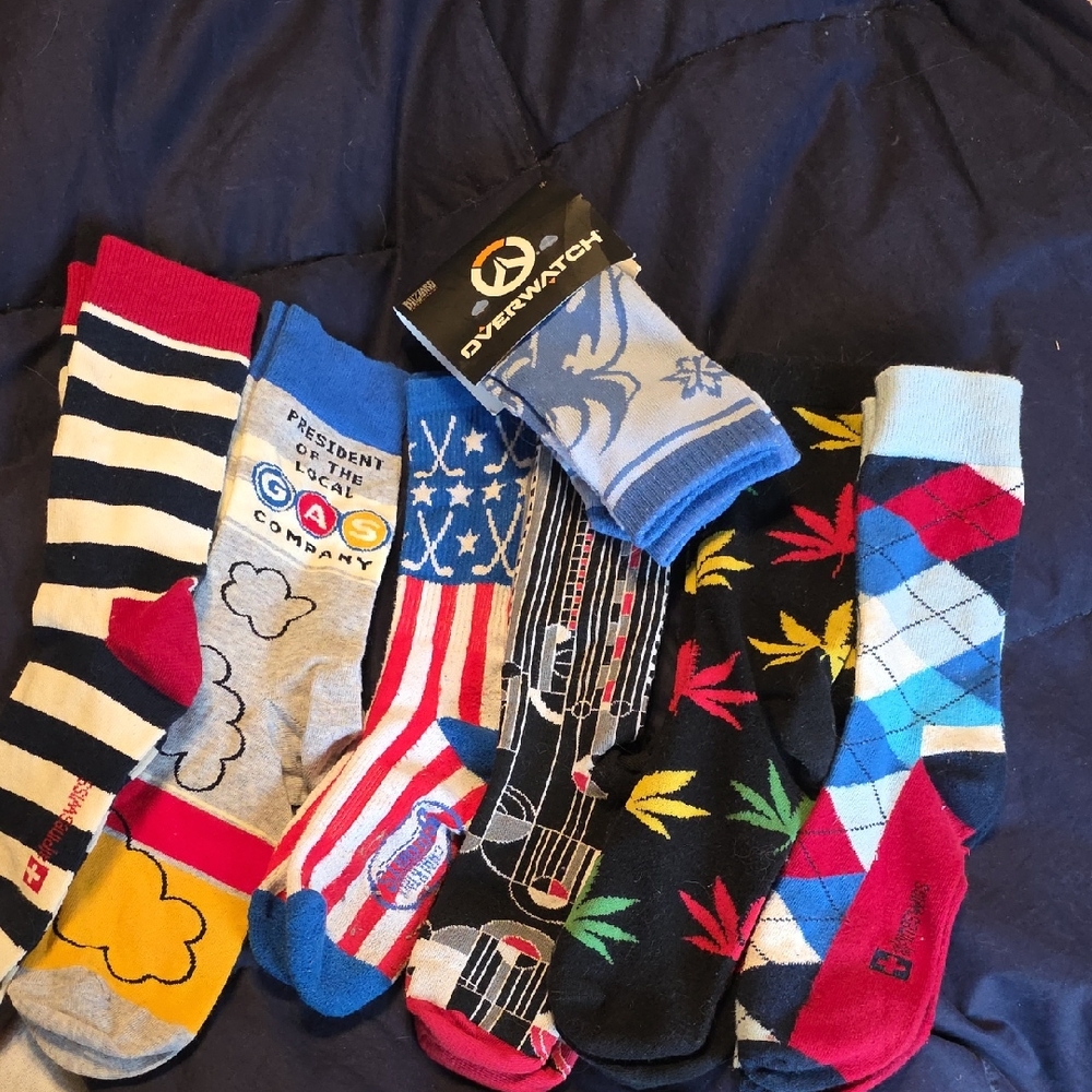 Alpine Swiss Men's Colorful Patterned Socks